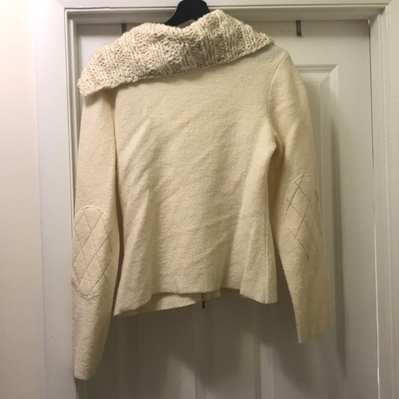 Anthro Wool Moto Style Sweater Jacket - Picture 2 of 7